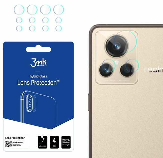 Szkło hybrydowe 3MK Lens Protection do obiektywu aparatu Realme GT2 Master Explorer 4 szt (5903108490955) - obraz 2
