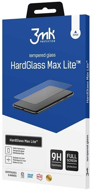 Захисне скло 3MK HardGlass Max Lite для Xiaomi 12T Pro Black (5903108492966) - зображення 2
