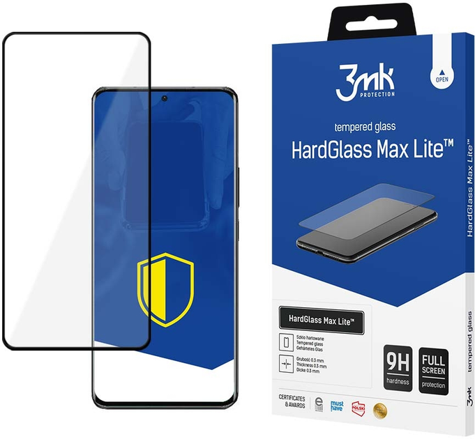 Захисне скло 3MK HardGlass Max Lite для Xiaomi 13 Pro Black (5903108498944) - зображення 1