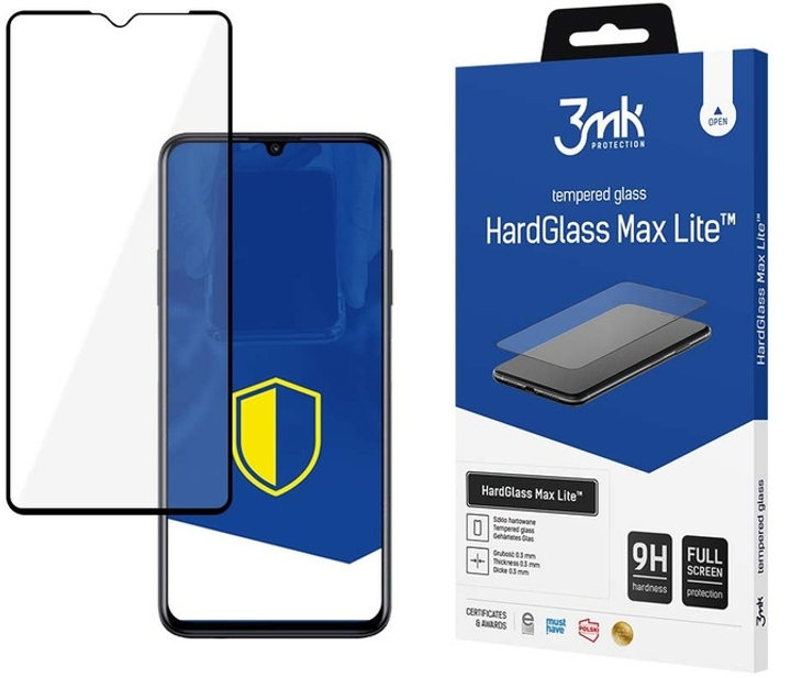 Szkło hartowane 3MK HardGlass Max Lite dla Xiaomi Redmi 11A czarne (5903108497459) - obraz 1