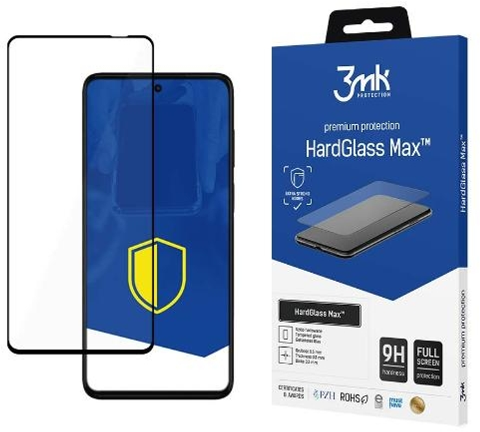 Szkło hartowane 3MK HardGlass Max dla Motorola Moto G42 czarne (5903108485715) - obraz 1