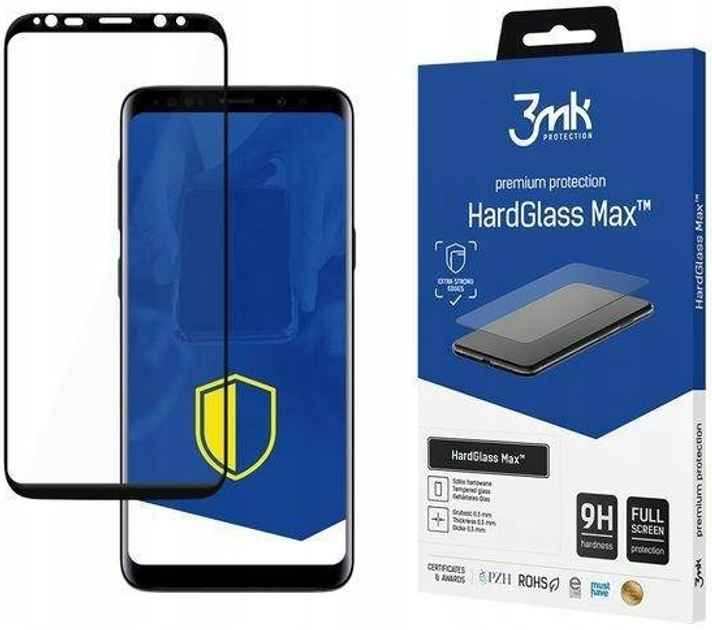 Szkło hartowane 3MK HardGlass Max dla Samsung Galaxy S9 Plus (SM-G965) czarne (5903108012492), - obraz 1