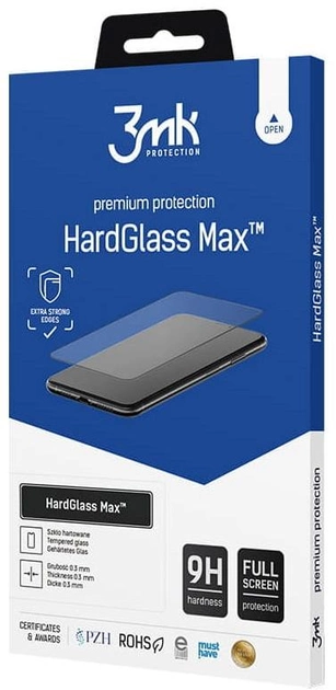 Захисне скло 3MK HardGlass Max для Samsung Galaxy S20 Plus (SM-G985) Black (5903108226776) - зображення 2
