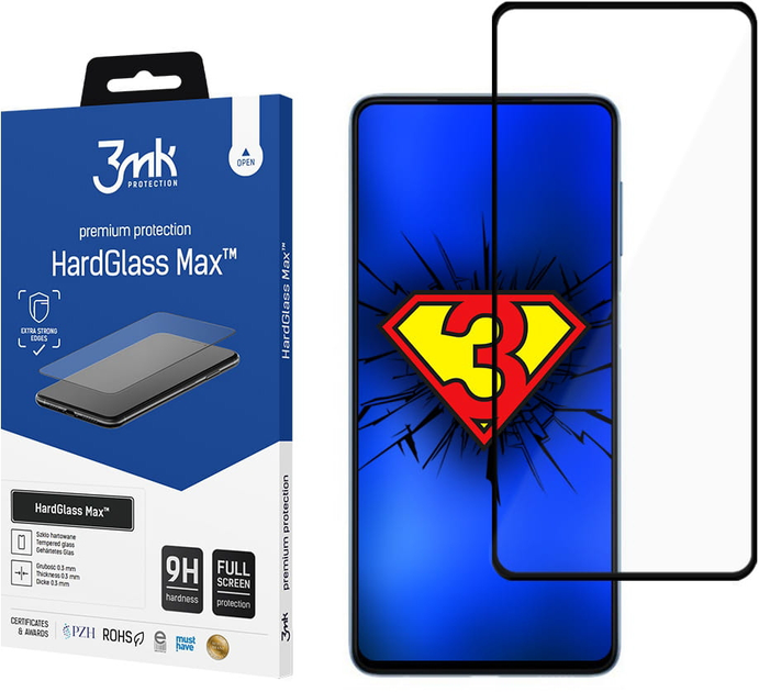 Szkło hartowane 3MK HardGlass Max dla Samsung Galaxy M52 (SM-M526) czarne (5903108439688) - obraz 1