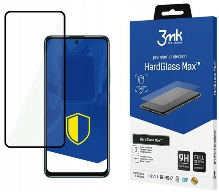 Szkło hartowane 3MK HardGlass Max dla Poco M4 Pro 5G czarne (5903108455763) - obraz 1