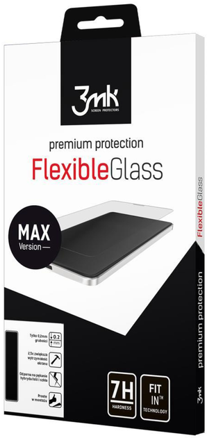 Szkło hartowane 3MK FlexibleGlass Max do Apple iPhone Xs czarne (5903108038027) - obraz 1