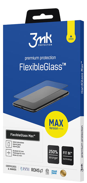 Szkło hartowane 3MK FlexibleGlass Max do Samsung Galaxy S22 czarne (5903108448109) - obraz 1