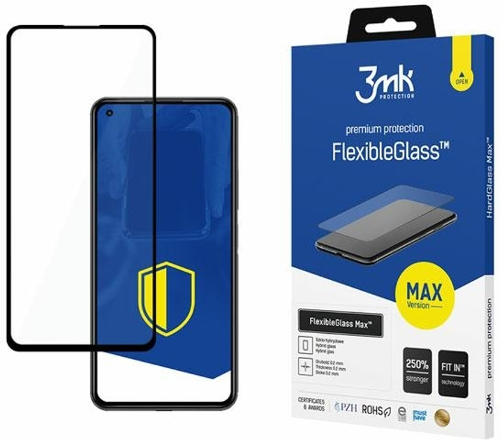 Захисне скло 3MK FlexibleGlass Max для Xiaomi Mi 11 Lite 4G/5G Black (5903108403078) - зображення 1