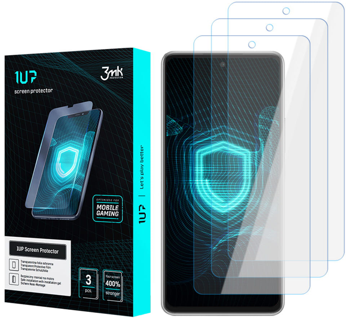 Zestaw folii ochronnych 3MK 1UP screen protector do Samsung Galaxy A53 5G (SM-A536) 3 szt (5903108460415) - obraz 1