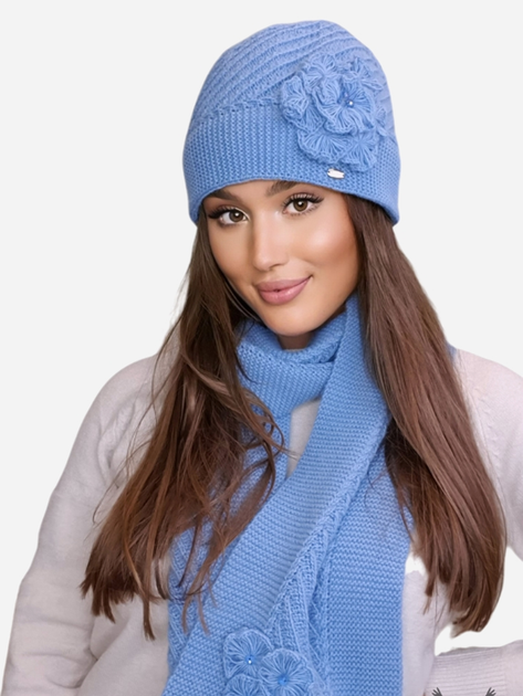 Комплект (шапка + шарф) Kamea K.22.207.23 One Size Синій (5903246755169) - зображення 1