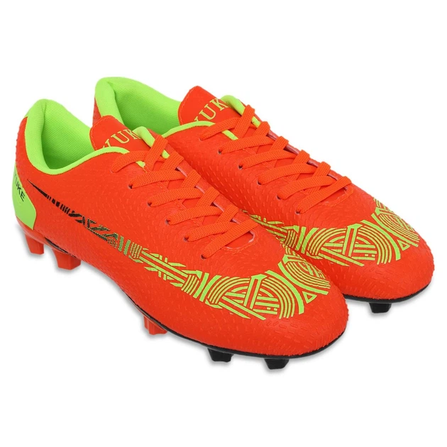 Бутсы футбольные Zelart Yuke Action 2605-1 размер 44 Orange-Neon Green - изображение 3