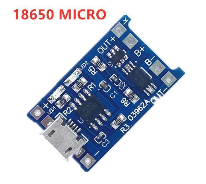 Модуль зарядного устройства для литиевой батареи с защитой (вход Micro ...