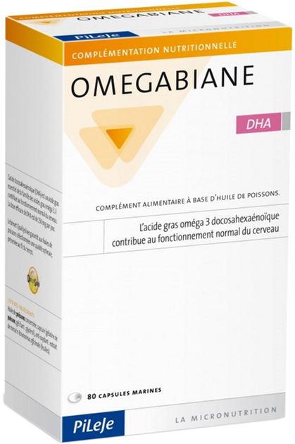 Kwasy tłuszczowe PiLeJe Omegabiane Dha 80 capsules (3401599197046) - obraz 1