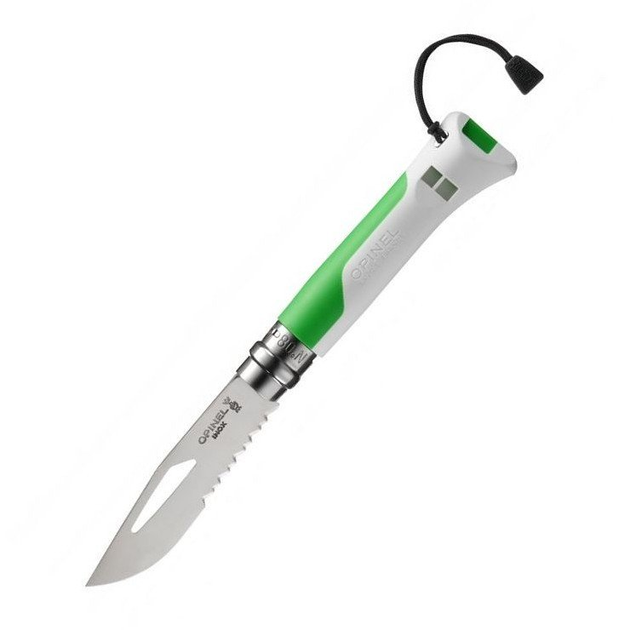 Туристический Нож drop-point Opinel №8 Outdoor Fluo Green - изображение 1