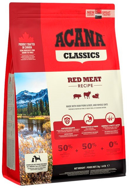Sucha karma ACANA Classics Red Meat dla psów wszystkich ras 2 kg (0064992561208) - obraz 1