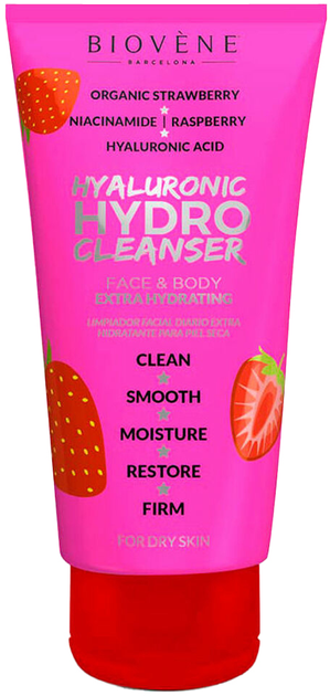 Płyn do mycia twarzy Biovene Hyaluronic Hydro Cleanser Face y Body Extra Hydrating 200 ml (8436575095240) - obraz 1