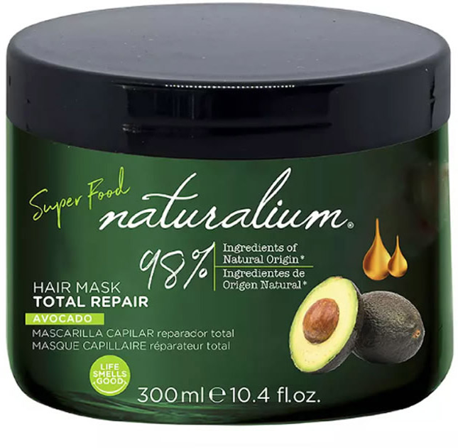 Маска для волосся Naturalium Super Food Avocado Total Repair Hair Mask 300 мл (8435283612251) - зображення 1