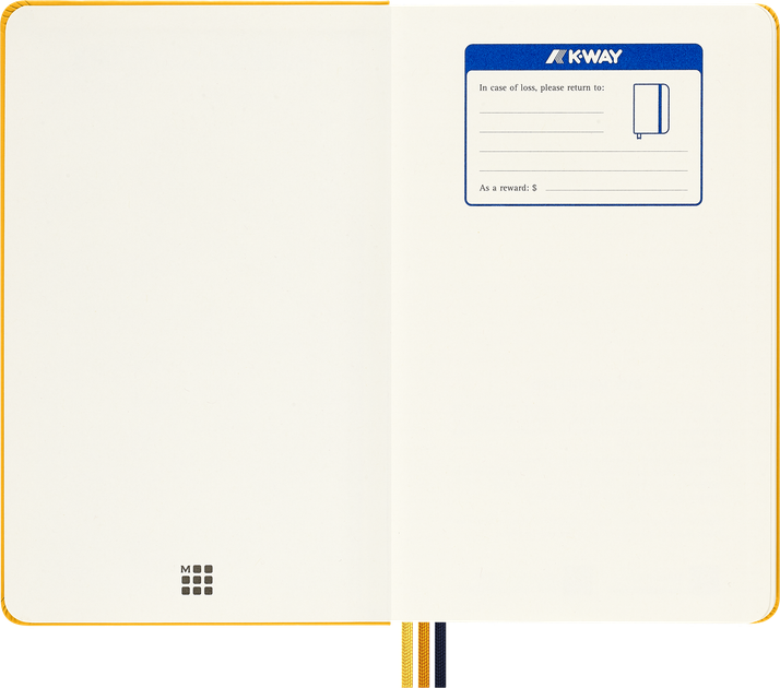 Блокнот Moleskine Limited x K-Way средний 13х21 см нелинованный Желтый Нейлон (8056598856125) - Фото 4 Блокнот Moleskine Limited x K-Way средний 13х21 см нелинованный Желтый Нейлон (8056598856125) - изображение 4