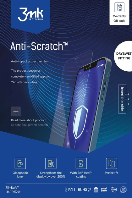 Захисна плівка 3MK All-In-One Anti-Scratch універсальна для телефону 5 шт (5903108488594) - зображення 1