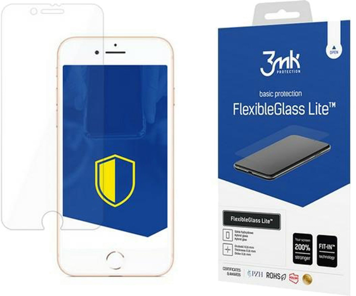 Захисне скло 3MK FlexibleGlass Lite для Apple iPhone 7/8/SE 2020/SE 2022 (5903108250511) - зображення 1
