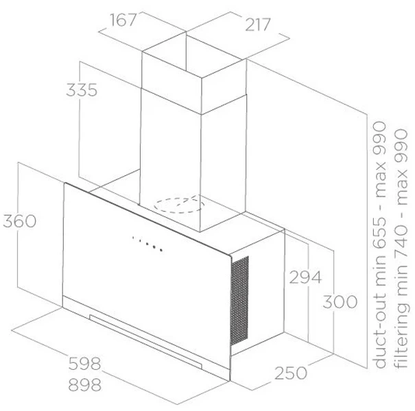 Витяжка Elica Aplomb BL/A/90 чорне скло (PRF0166939) - зображення 4