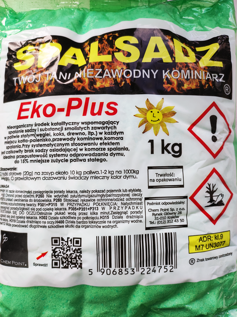 Засіб для чищення димоходів Spalsadz 1 кг - Фото 2 Засіб для чищення димоходів Spalsadz 1 кг - изображение 2