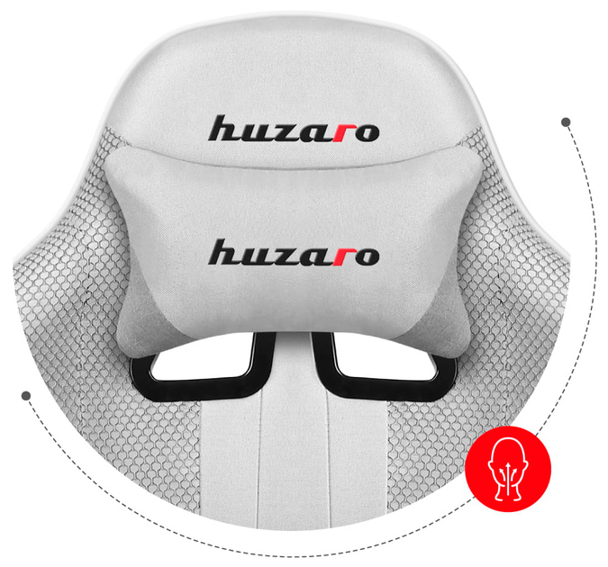 Ігрове крісло HUZARO Force 4.7 White Mesh тканина обшивка Біле (5903796011371) - зображення 8