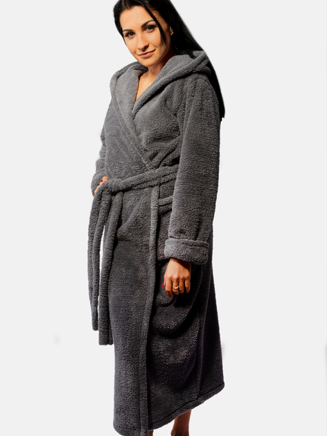 Халат жіночий теплий DKaren Diana XS Grey (5903251437388) - зображення 1