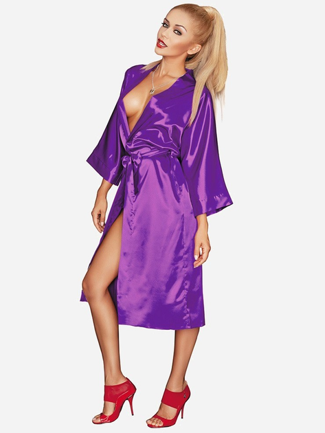 Халат жіночий великого розміру DKaren Plus Size 115 9XL Violet (5901780666781) - зображення 1