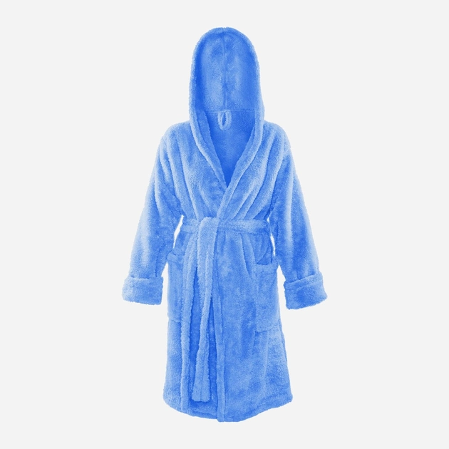 Халат жіночий теплий з капюшоном DKaren Plus Size Diana 6XL Dark Blue (5901780657482) - зображення 2