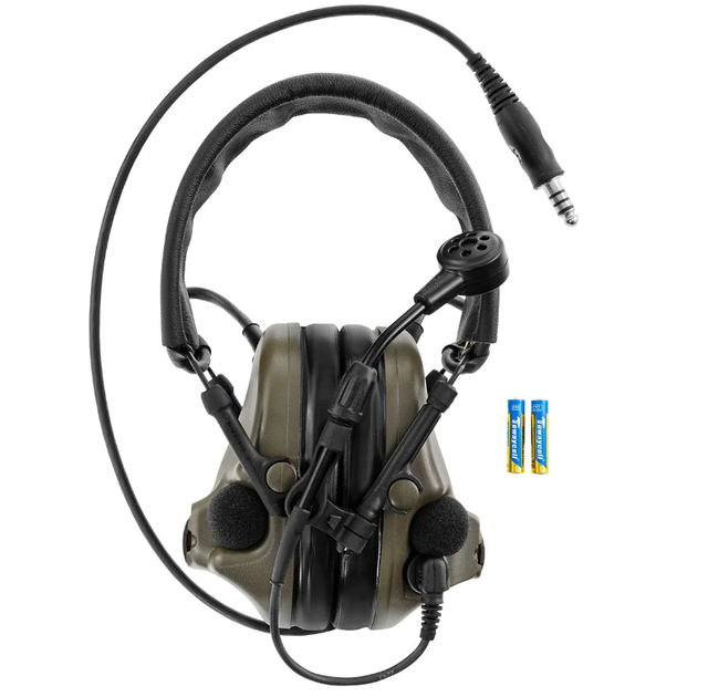 Профессиональные Вертикальные Активные Тактические Наушники Peltor ComTac XPI Олива MT20H682FB-38 - изображение 7