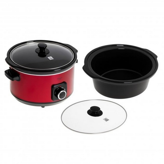 Медленноварка с керамической чашей 5.8 л Adler AD 6413r Red N - изображение 2