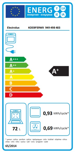 Духовий шафа електричний Electrolux KOEBP 39 WX 72 л гриль, конвекція, розморожування - зображення 8