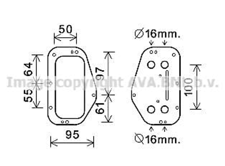 Радиатор масляный OPEL Zafira 1.8 05- пр-во AVA Ava (OL3684) - изображение 1