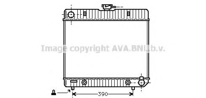 Радиатор охлаждения двигателя MB W123 23/28 AT 76-85 Ava Ava (MS2043) - изображение 1