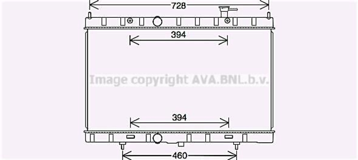 Радіатор охолодження NISSAN X-Trail/ROGUE 14- AVA Ava (DN2453) - зображення 1