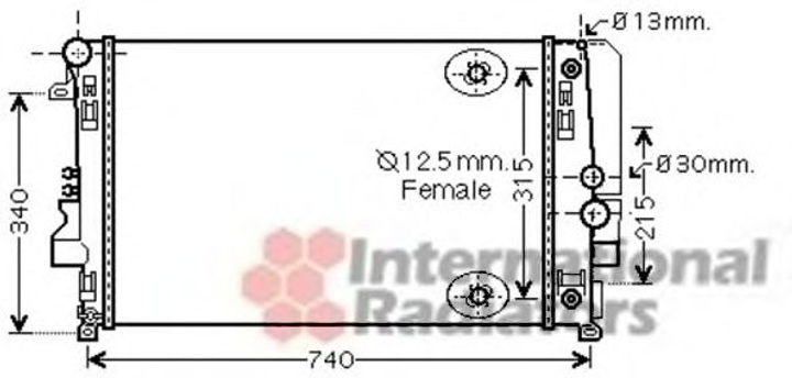 Радіатор охолодження MERCEDES V639 VIANO/VITO AT 03- вир-во Van Wezel Van Wezel (30002460) - зображення 1