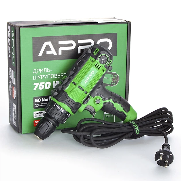 Дрель-шуруповерт сетевой APRO D750C - изображение 6