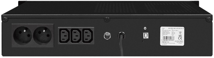 UPS Ever ECO Pro 1200VA (780W) AVR CDS Rack czarny (W/EAVRRM-001K20/00) - obraz 2