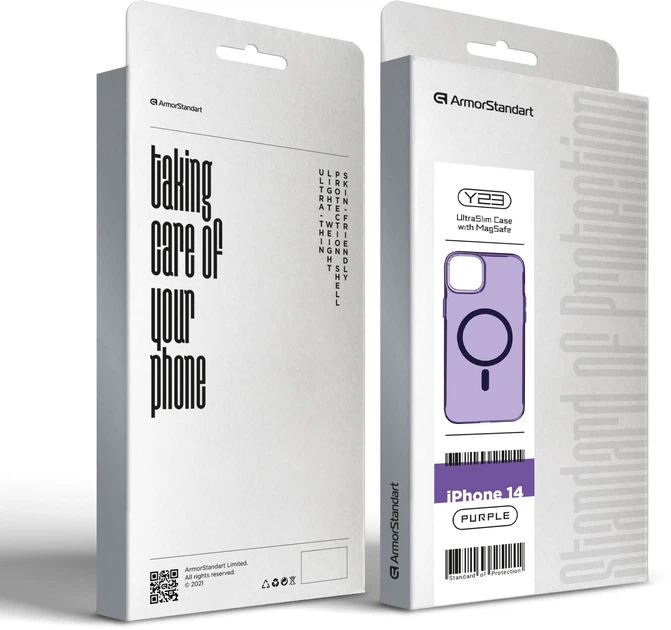 Чехол для смартфона Apple iPhone 14 ArmorStandart Y23 MagSafe Transparent/Purple (ARM68329) - изображение 4