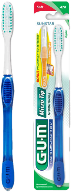 Щітка для зубів Gum Micro Tip Cepillo Dental Suave Tamano Mediano (70942504706) - зображення 1