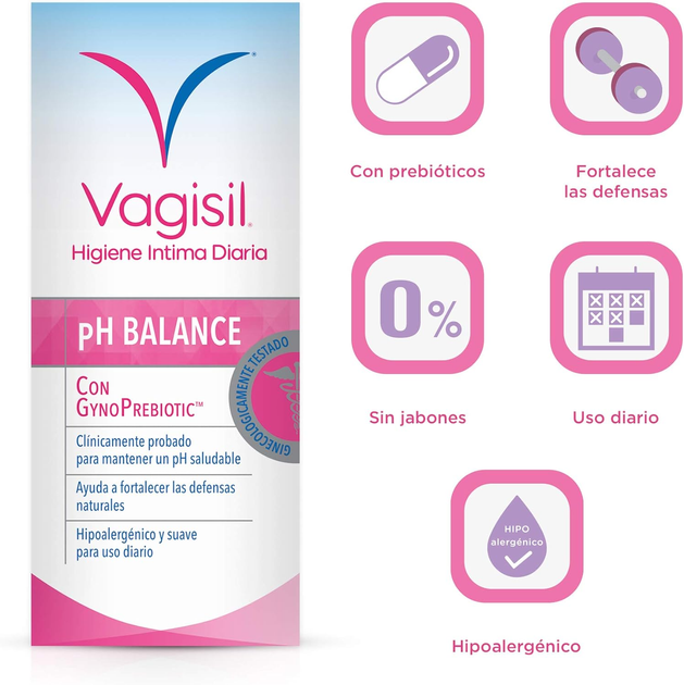 Żel do higieny intymnej Vagisil Duplo Gynoprebiotic Higiene Intima 2 x 250 ml (8413853720018) - obraz 2
