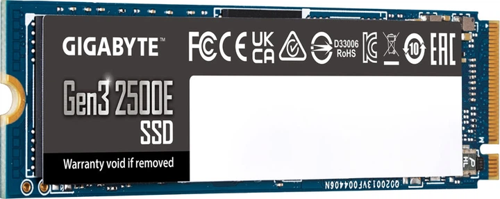 SSD диск Gigabyte Gen3 2500E 1TB M.2 NVMe PCIe 3.0 x4 3D NAND (QLC) (G325E1TB) - зображення 2