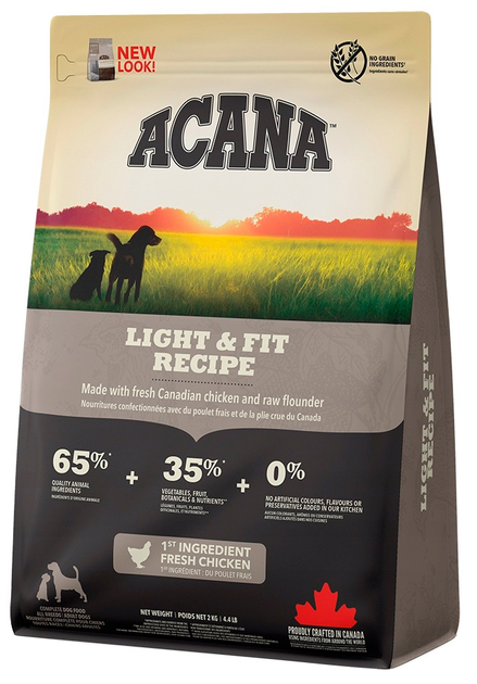 Сухий корм ACANA Light and Fit для собак із зайвою вагою всіх порід 2 кг (0064992512200) - зображення 1