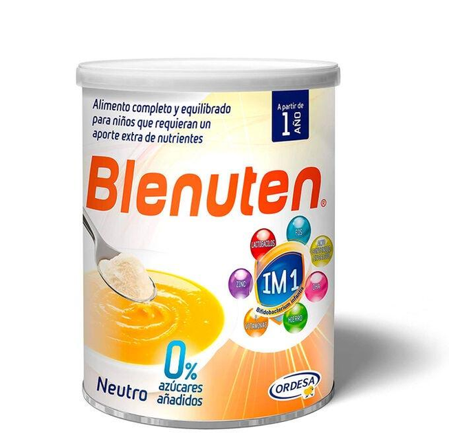 Молоко модифіковане для дітей Ordesa Blenuten Neutral 0% Sugar 400 г (8426594096304) - зображення 1