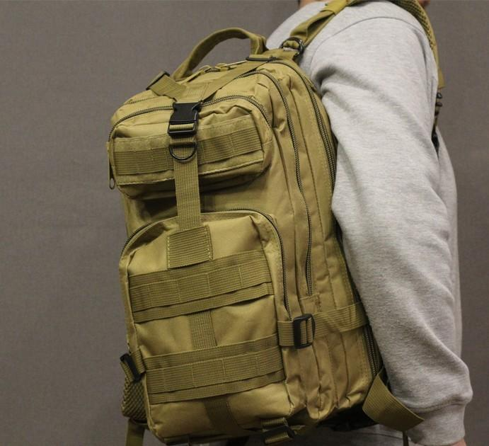 Тактический военный рюкзак Tactic армейский рюкзак 25 литров Койот (ta25-coyote) - изображение 2
