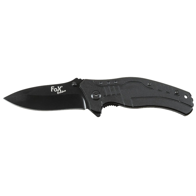 Нож складной Fox Outdoor 44613 Black с металлической рукояткой - изображение 2
