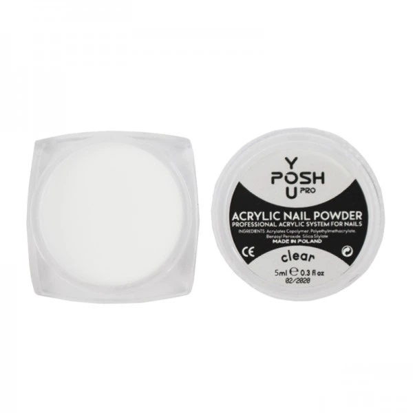 Акриловая пудра You POSH Acrylic Nail Powder Clear прозрачная 5 г (5901000042326) - Фото 1 Акриловая пудра You POSH Acrylic Nail Powder Clear прозрачная 5 г (5901000042326) - изображение 1