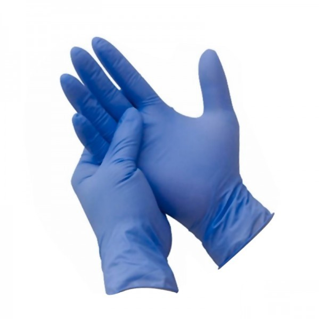 Перчатки винил-нитриловые упаковка 50 пар размер L без пудры плотность 5.2 г голубые (2100994235087) - изображение 1