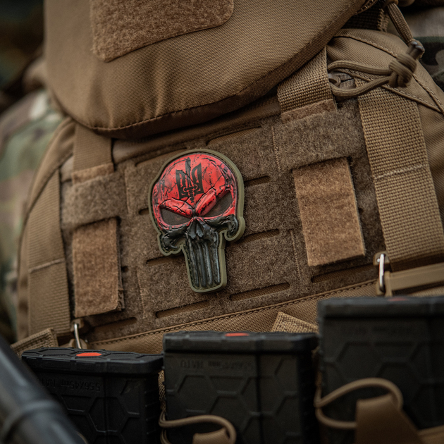 M-Tac нашивка Punisher Червоний - зображення 1